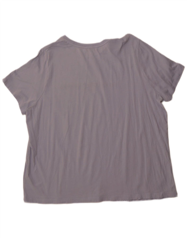 TOMMY HILFIGER Damen Grafik T-Shirt Top UK 24 4XL Blaue Baumwolle