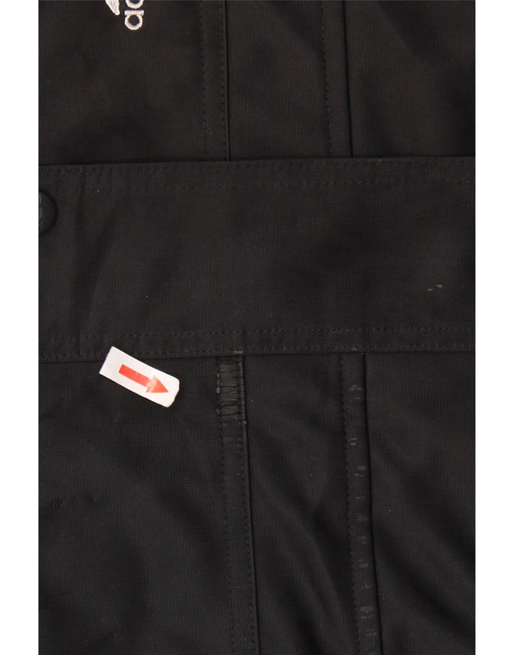 ADIDAS Damen-Trainingsanzug, übergroß, mit Kapuze, Top-Jacke, UK 14, Größe L, Schwarz