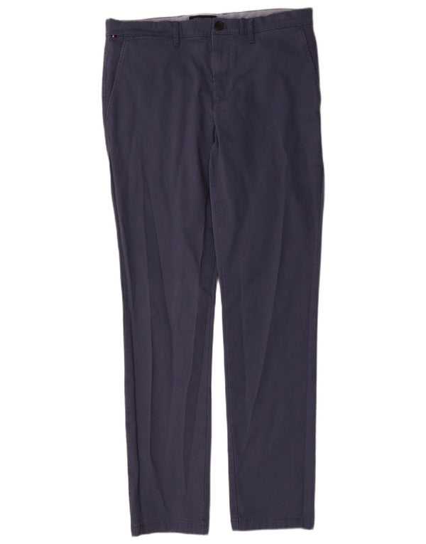 Tommy Hilfiger Herren Stretch Slim Fit Chinohose W34 L34 Blaue Baumwolle