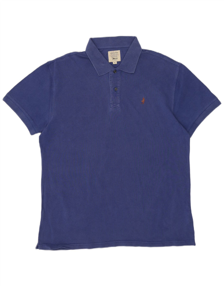 MARLBORO CLASSICS Herren Poloshirt XL Marineblau Baumwolle