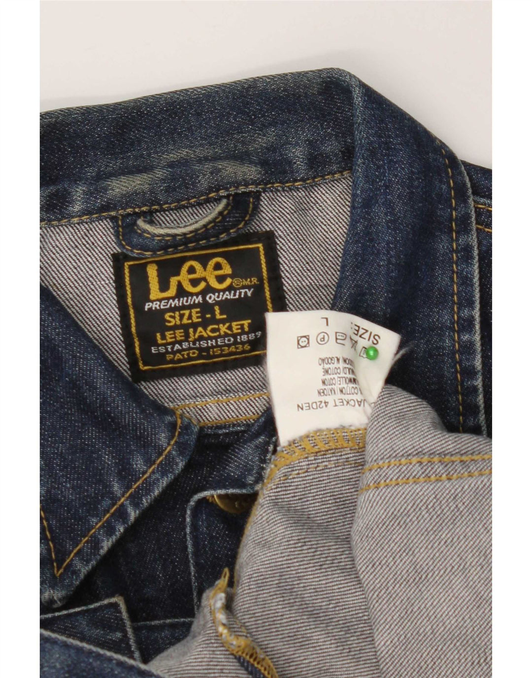 Lee Damen Jeansjacke UK 14 Große blaue Baumwolle