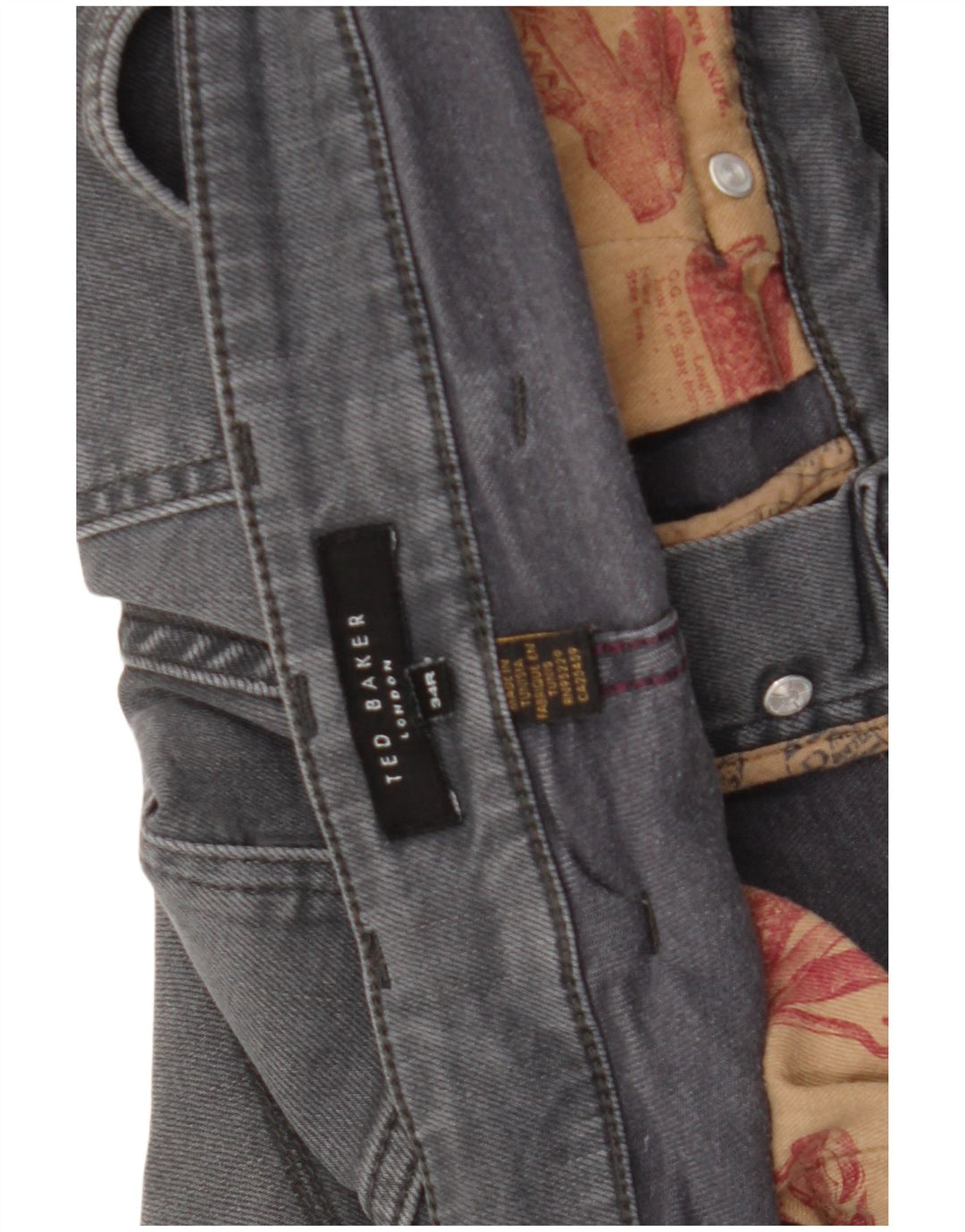 Ted Baker Herren Slim Jeans W34 L31 Grau