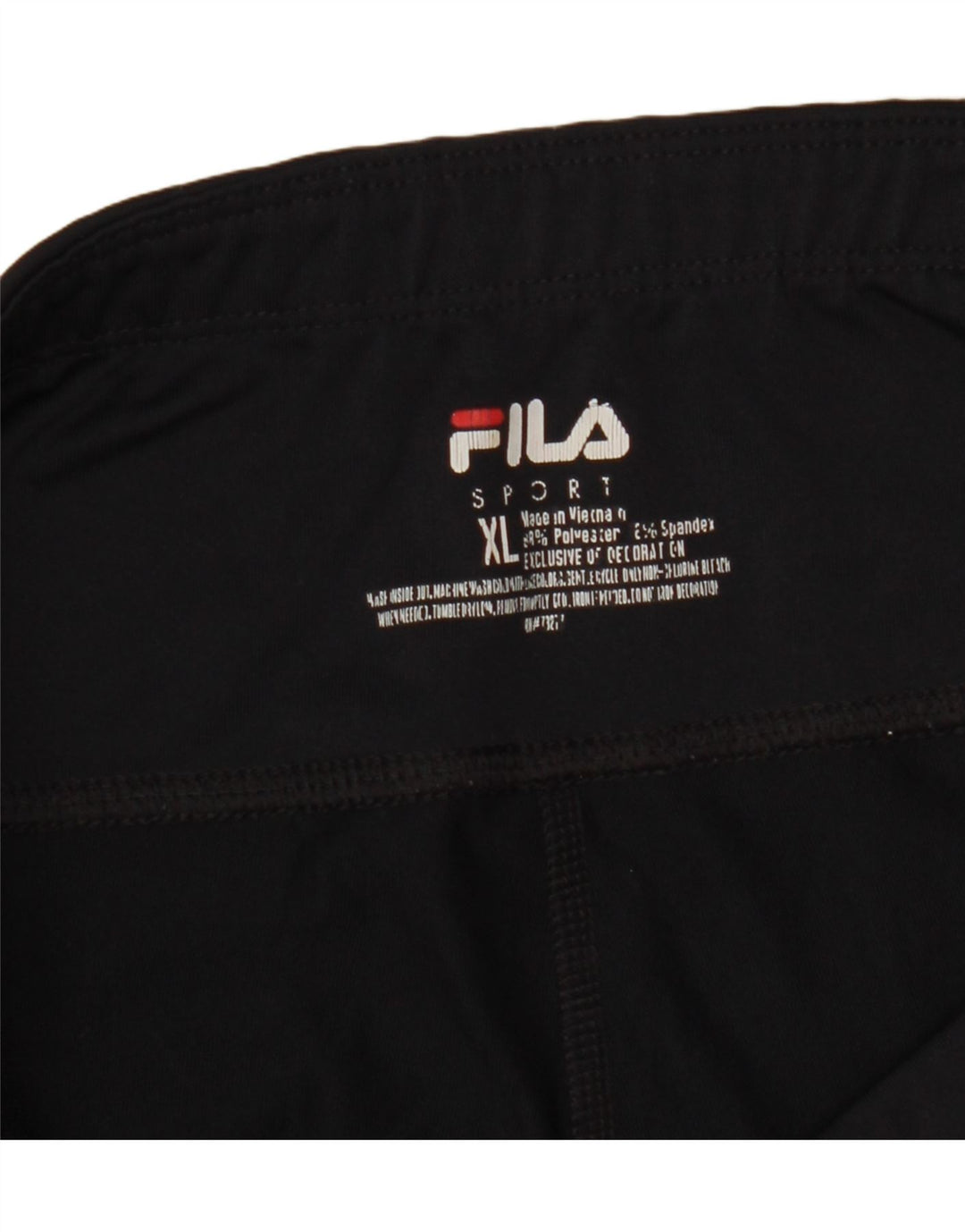 Fila Damen Capri-Leggings UK 18 XL Schwarzes Colourblock-Polyester