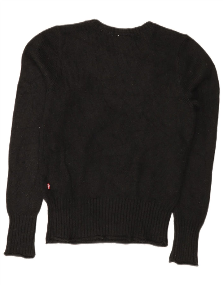Levi's Damen-Pullover mit U-Boot-Ausschnitt, Gr. 10, Größe S, Schwarz, Polyamid