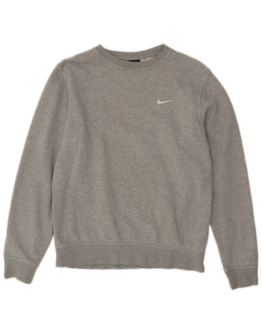 NIKE Herren-Sweatshirt-Pullover aus mittelgrauer Baumwolle