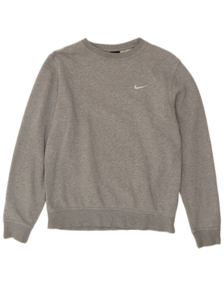 NIKE Herren-Sweatshirt-Pullover aus mittelgrauer Baumwolle