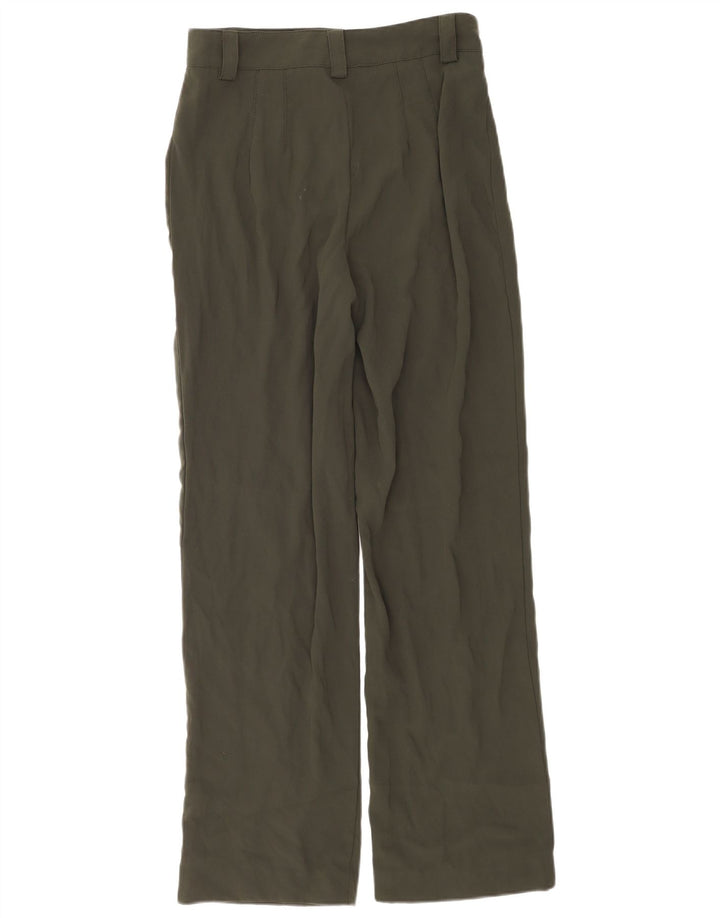 Zara Damen Pegged Freizeithose Medium W28 L32 Khaki Polyester