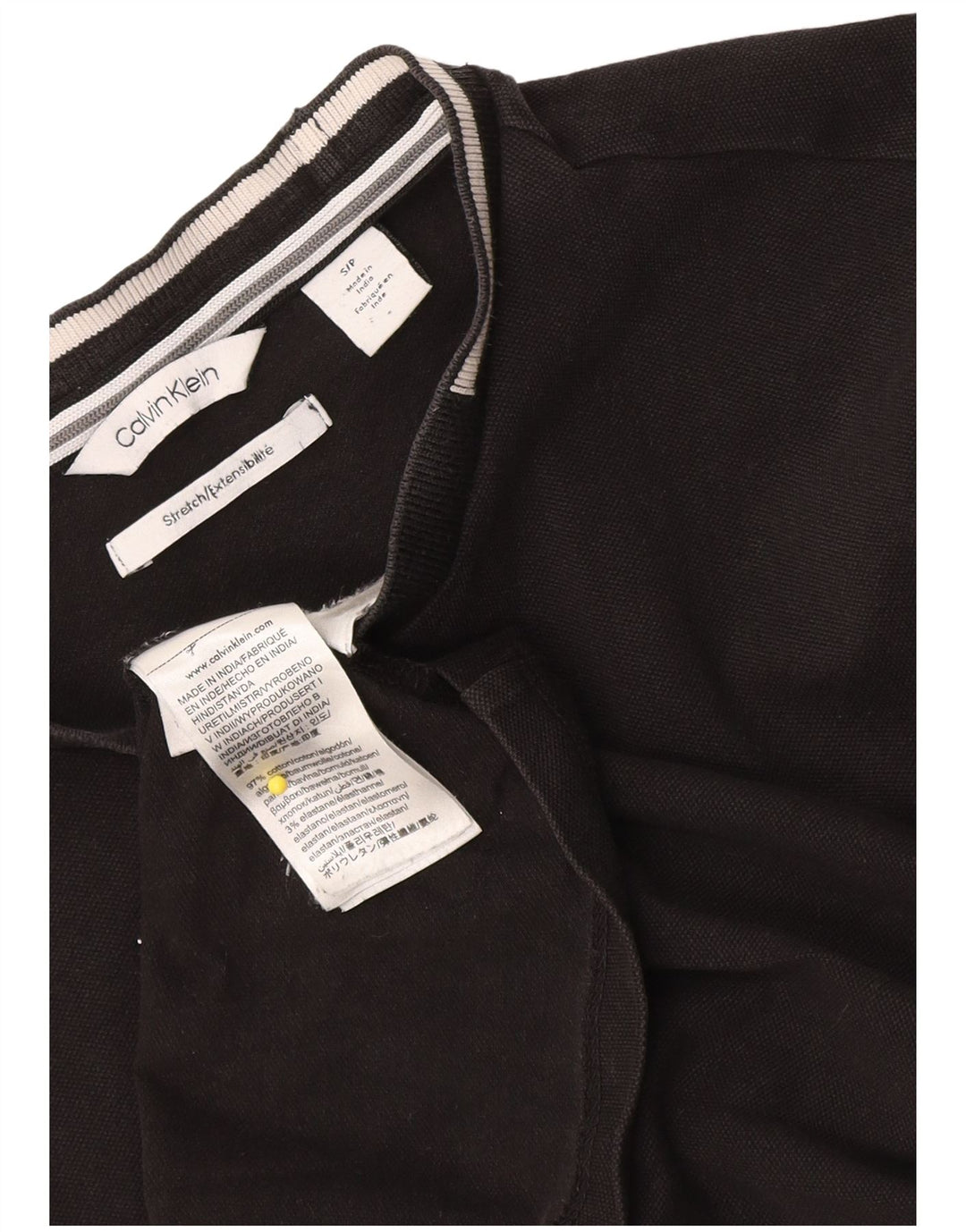 Calvin Klein Herren T-Shirt Top Small Schwarz Baumwolle