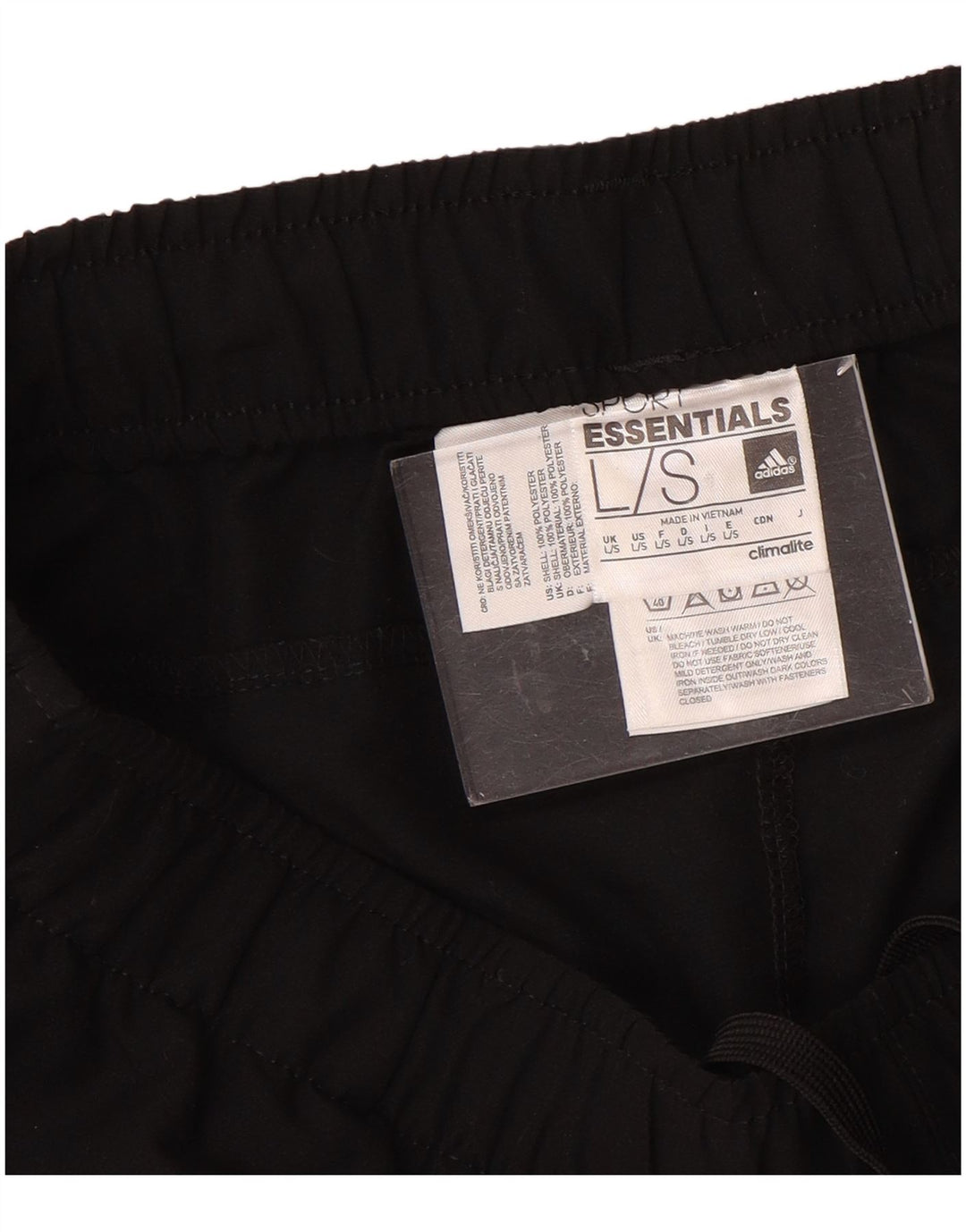 Adidas Herren Climalite Trainingshose, groß, aus schwarzem Polyester