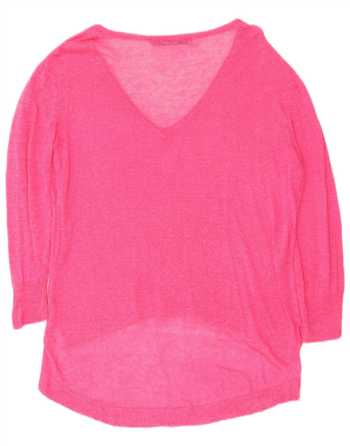 Zara Damen-Pullover mit V-Ausschnitt, Gr. 16, Rosa