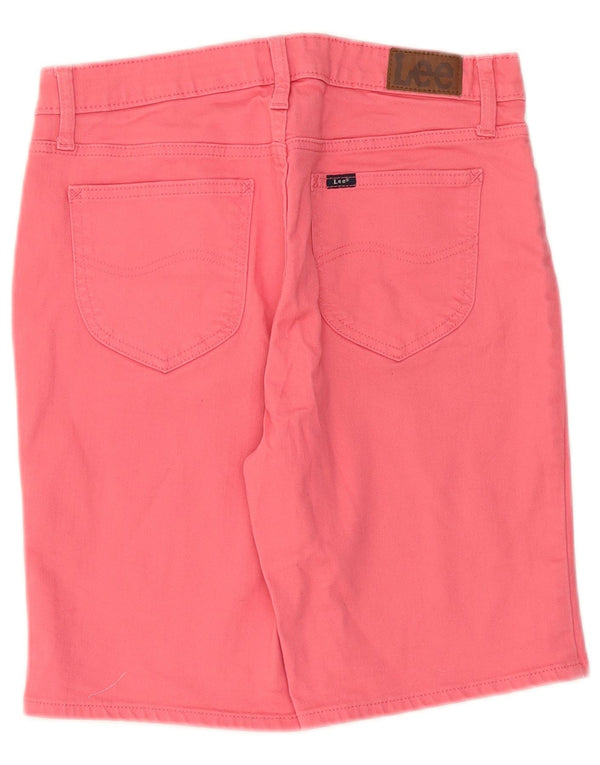 Lee Damen Jeansshorts US 8 Medium W30 Rosa Baumwolle