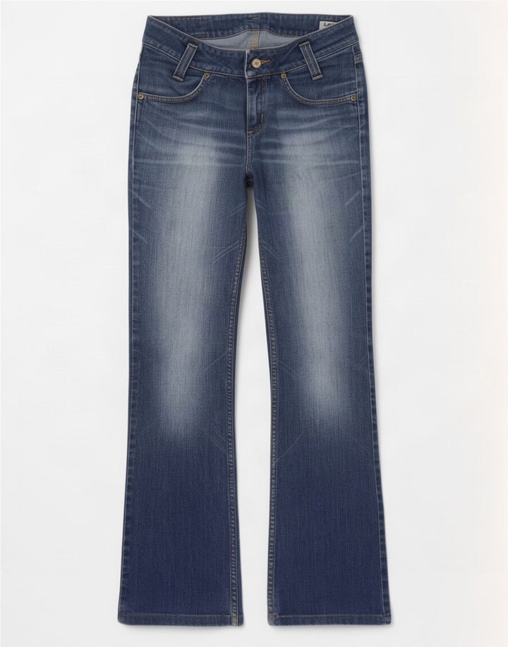 Lee Damen Leola Bootcut Jeans W30 L35 Blaue Baumwolle