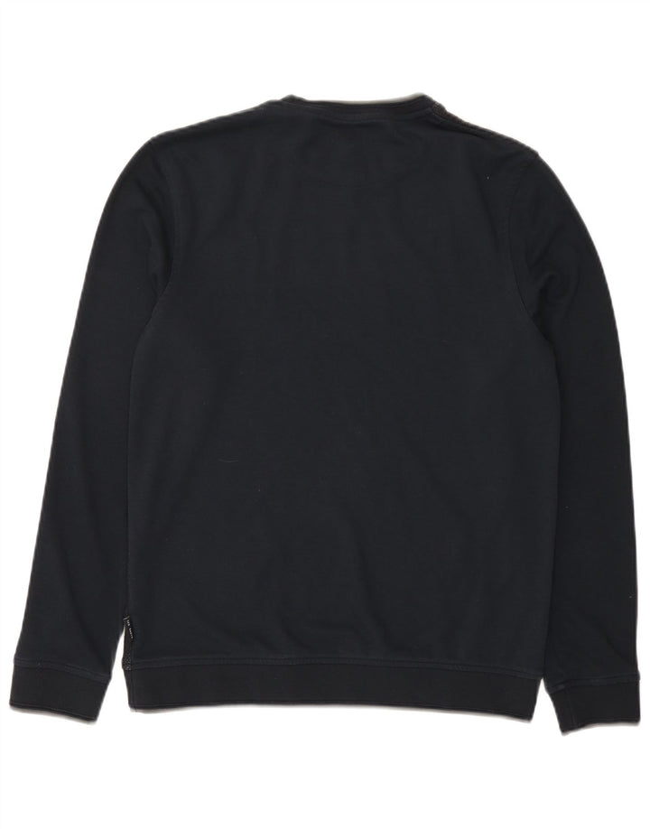 Ted Baker Herren-Sweatshirt-Pullover, Größe 2, klein, Marineblau, Farbblock