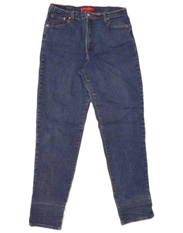 Levi's Damen 512 High Waist Slim Tapered Jeans Größe 14 Large W32 L33 Blau