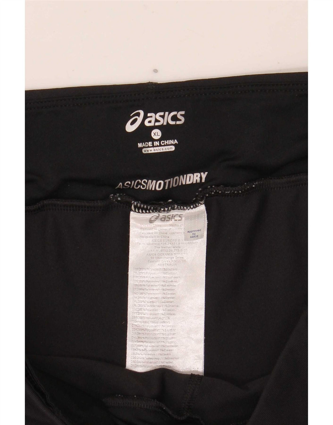 Asics Damen Capri-Leggings UK 18 XL Schwarz Polyester