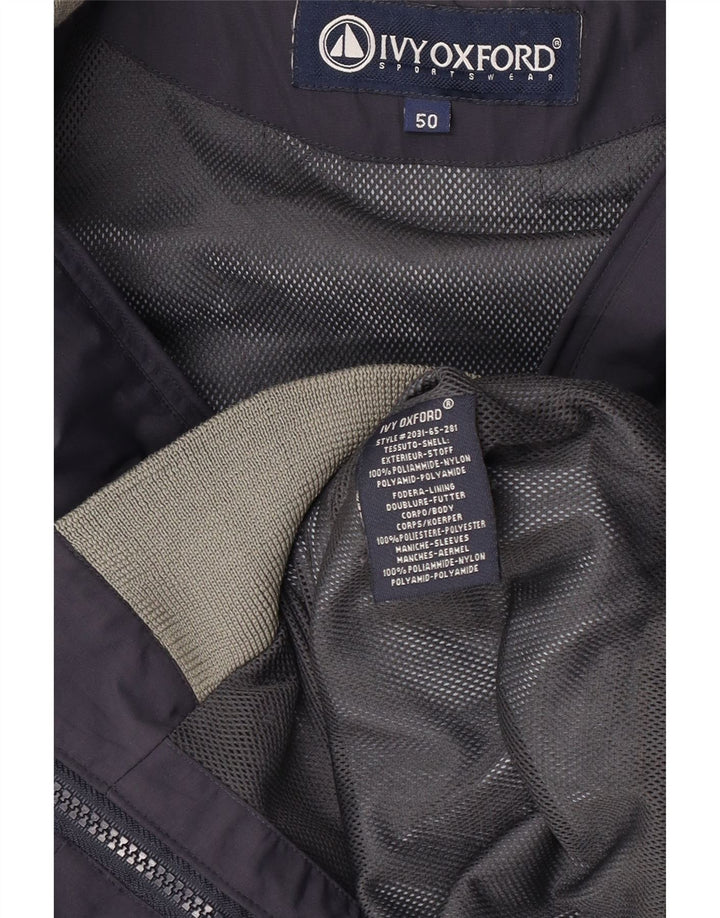 Ivy Oxford Herren Bomberjacke IT 50 Large Marineblau Colourblock Polyamid