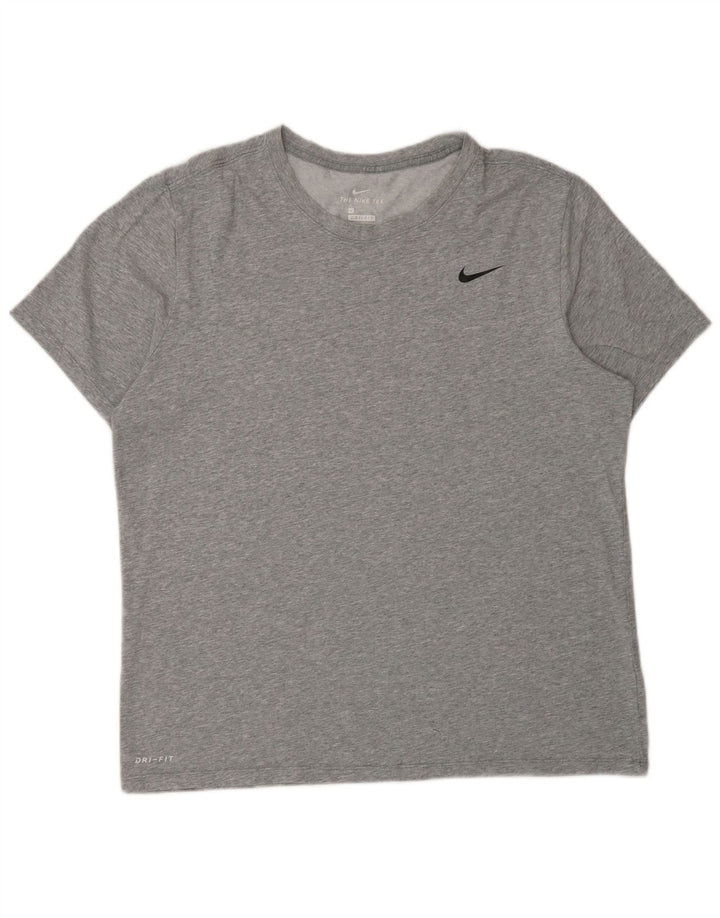NIKE Herren Dri Fit T-Shirt Top Large Grau