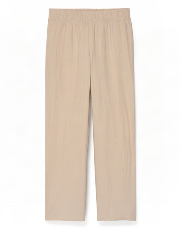 Zara Damen gerade Hose UK 8 Small W26 L30 Off White Baumwolle