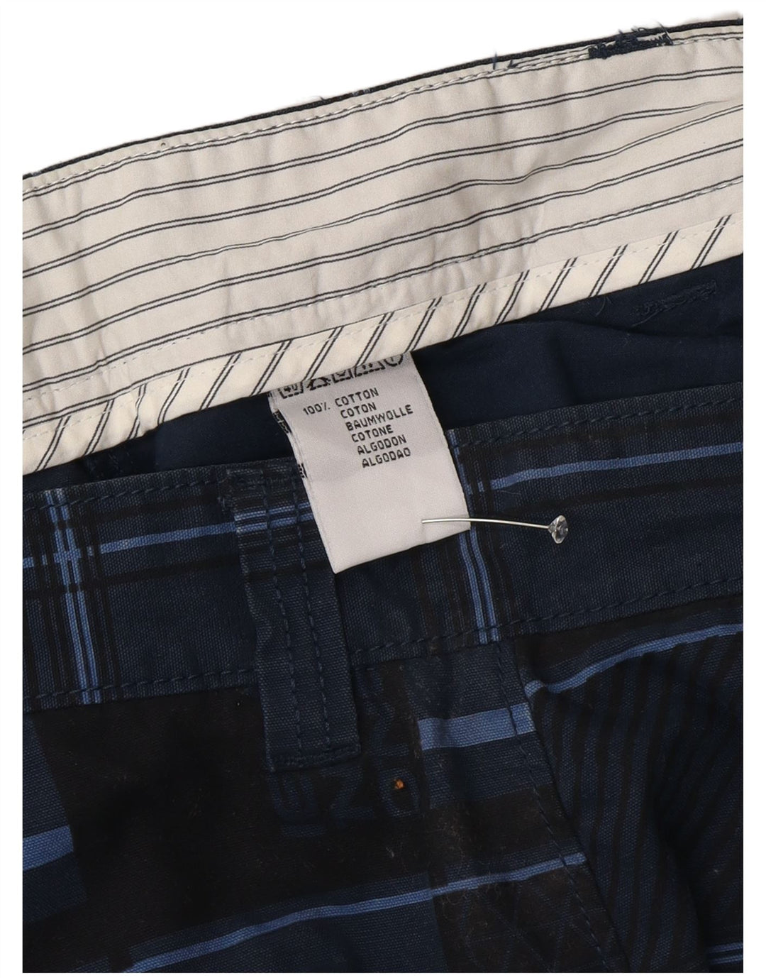 O'Neill Herren-Chinoshorts W36, groß, marineblau, kariert, Baumwolle