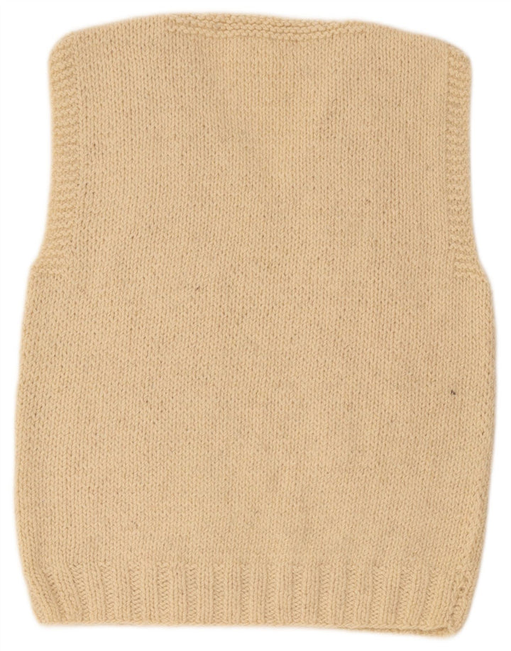 Vintage Herren Weste Tank Top Medium Beige