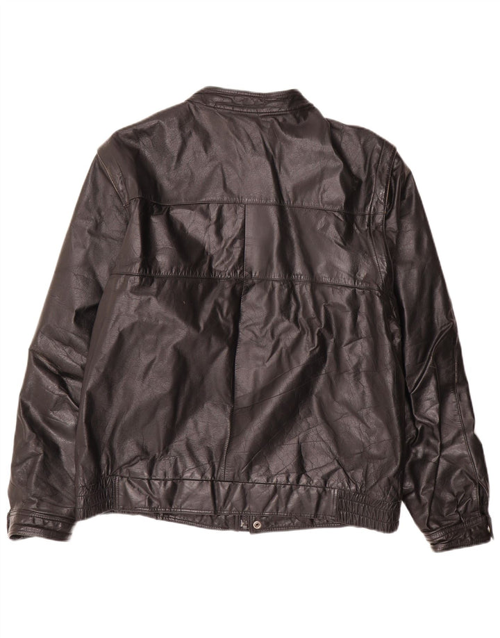 Vintage Herren Lederjacke UK 40 Großes schwarzes Leder