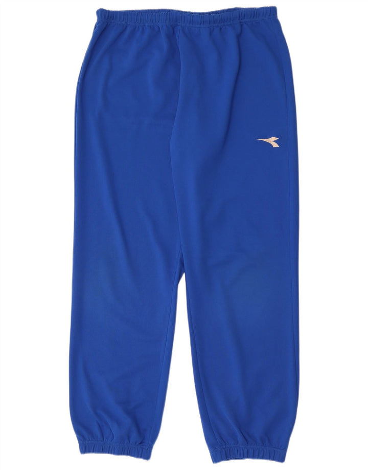 Diadora Herren-Trainingshose, Jogginghose, Größe L, Blau, Polyester
