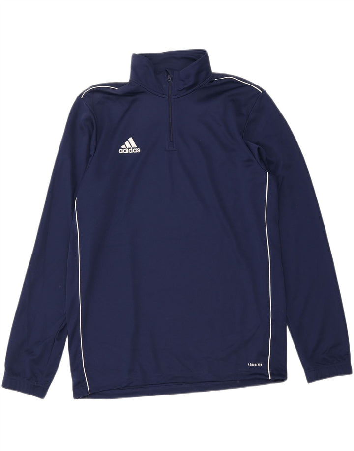 Adidas Herren Aeroready Zip Neck Pullover Trainingsanzug Top Large Marineblau