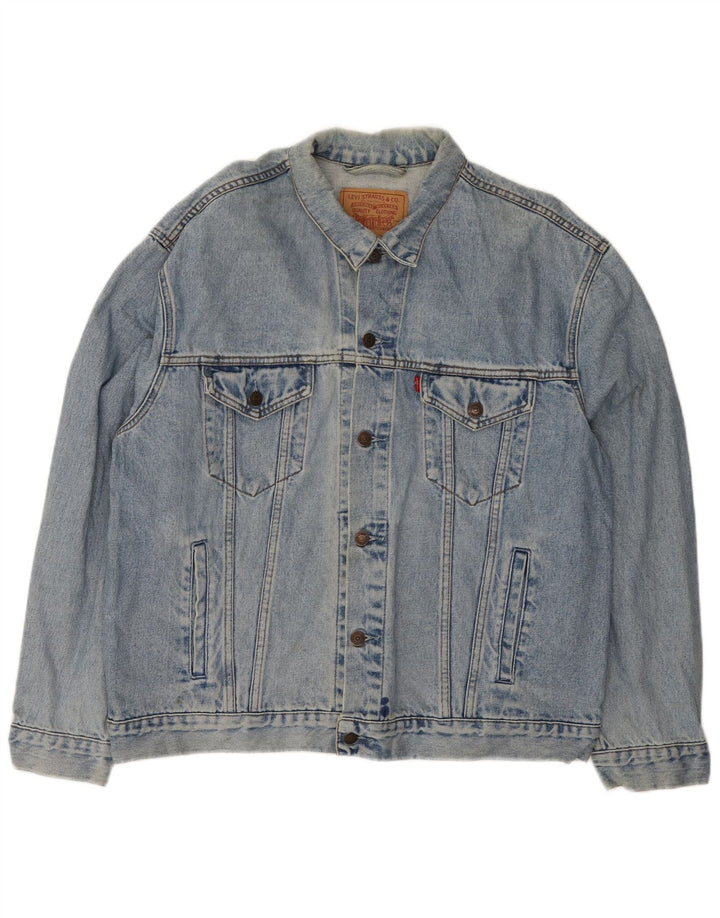 Levi's Herren Jeansjacke UK 44 2XL Blaue Baumwolle