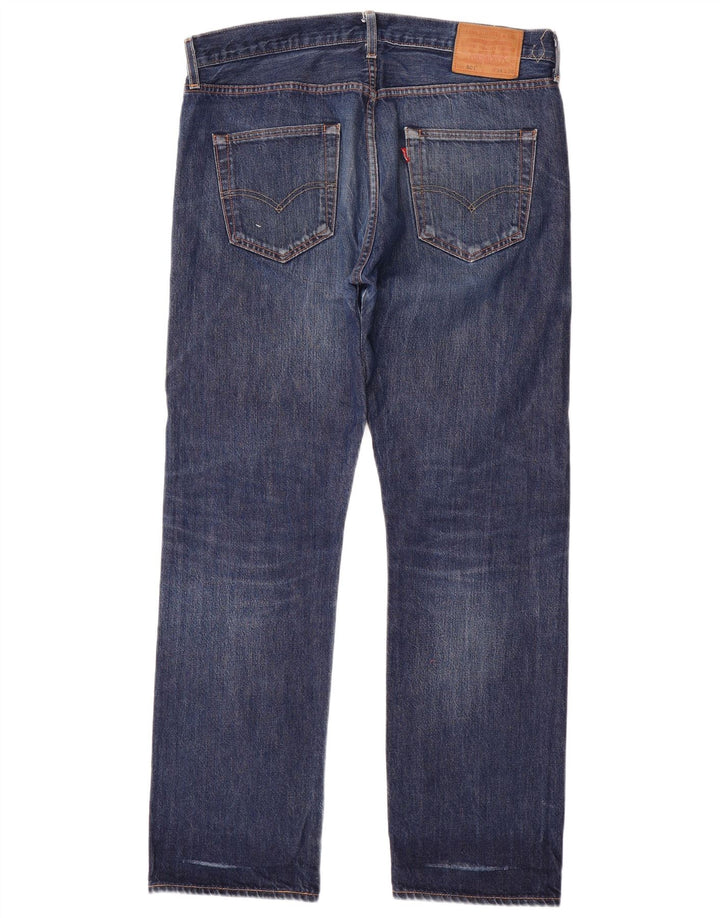 LEVI'S Herren 501 Straight Jeans W34 L31 Blaue Baumwolle