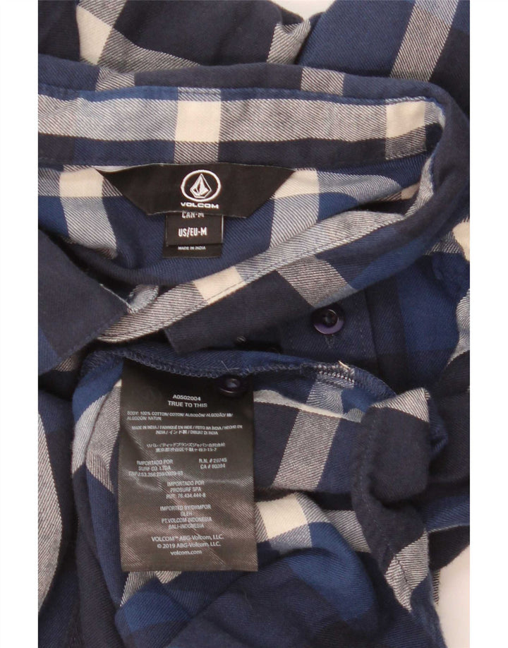 Volcom Herren-Flanellhemd, mittelblau, kariert, Baumwolle