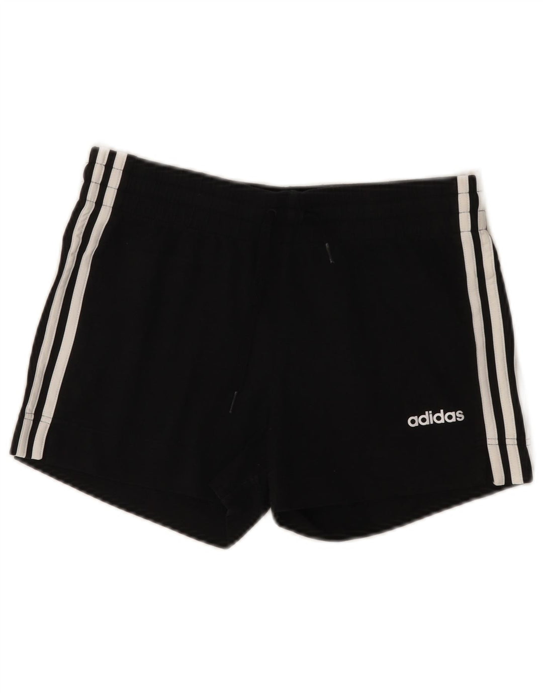 ADIDAS Damen Sportshorts UK 8/10 Small Schwarz Baumwolle