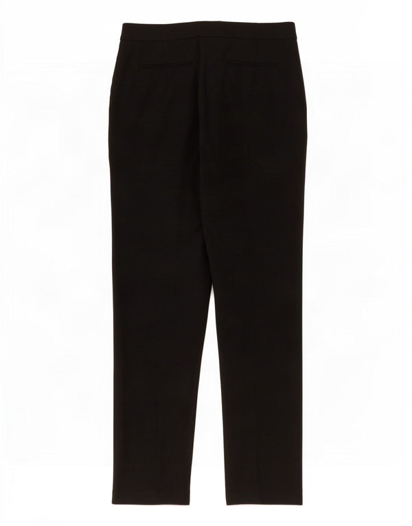 Reiss Damen Gerade Freizeithose UK 8 Small W28 L27 Schwarze Wolle