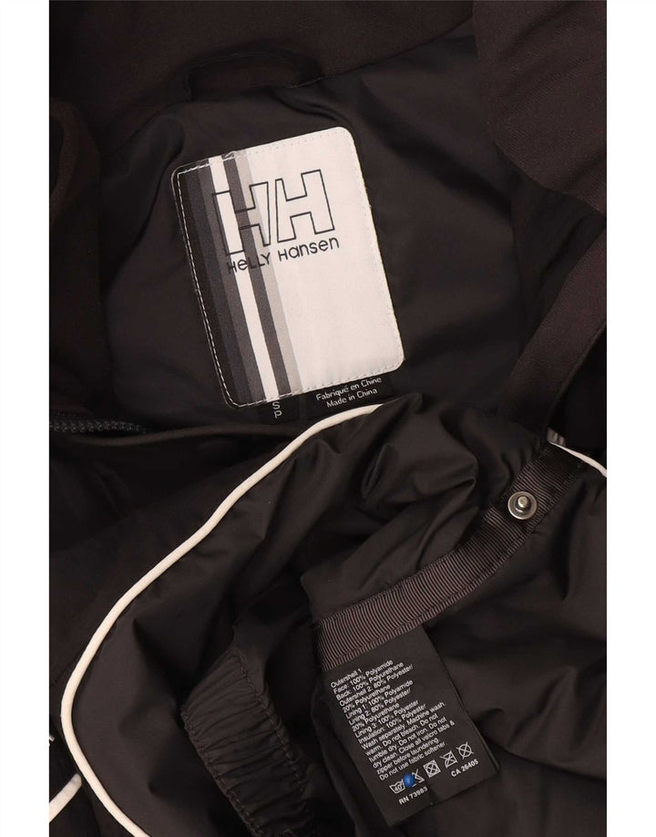 Helly Hansen Womens Graphic Rain Jacket UK 10 Small Black Colourblock