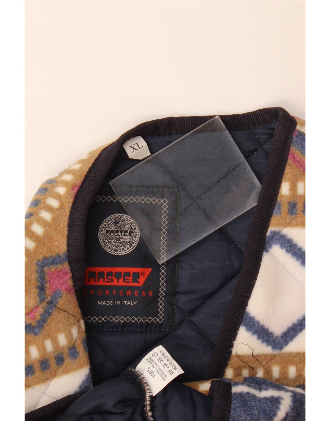 Master Herren-Fleeceweste UK 42 XL Mehrfarbiges geometrisches Polyester