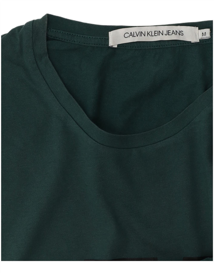 CALVIN KLEIN JEANS Herren Grafik-T-Shirt-Oberteil Mittelgrün