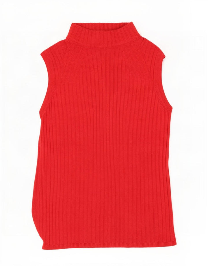 Marks & Spencer Damen Weste Tank Top UK 12 Mittelrote Viskose