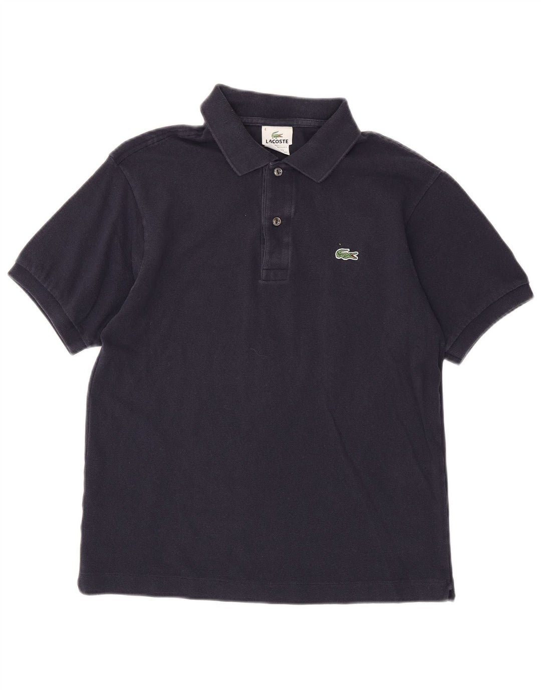 Lacoste Herren-Poloshirt, Größe 4, mittelgroß, marineblau, Baumwolle