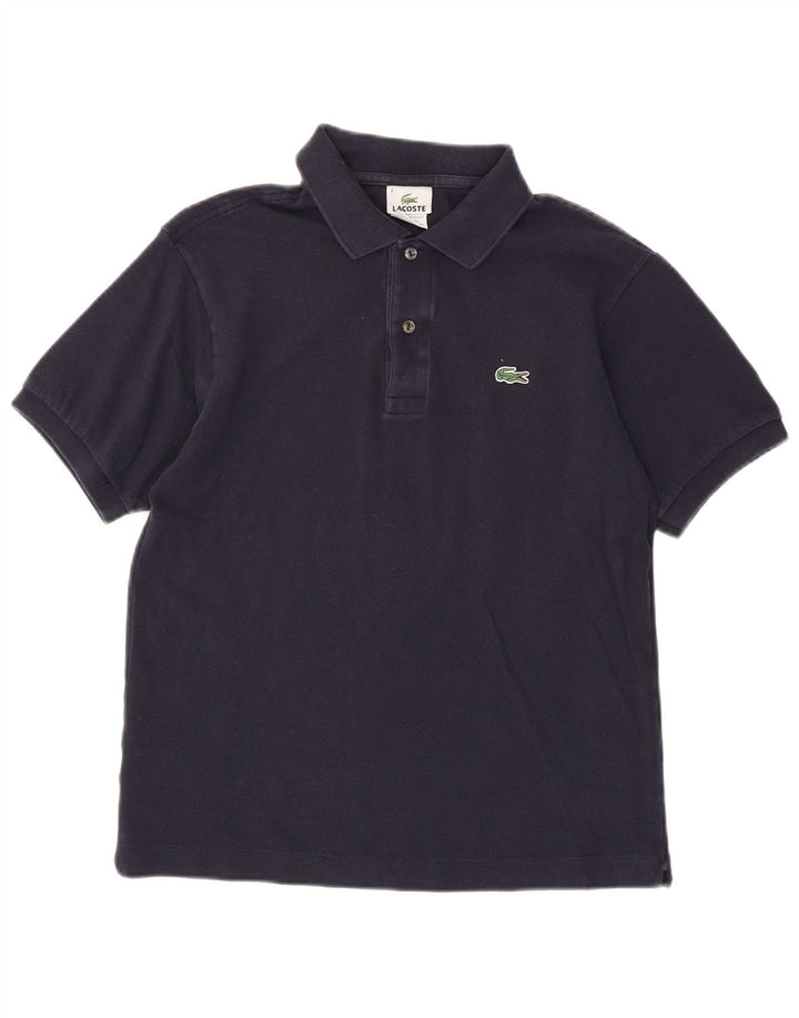 Lacoste Herren-Poloshirt, Größe 4, mittelgroß, marineblau, Baumwolle