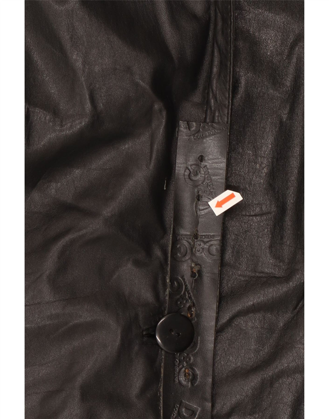 Vintage Damen Übergroße Lederjacke UK 18 XL Schwarzes Leder