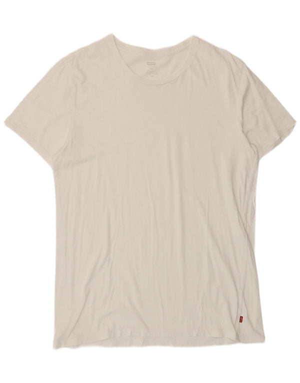 Levi's Mens Slim T-Shirt Top Large White