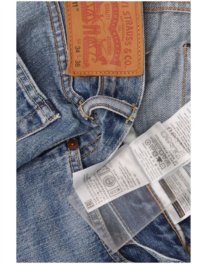 Levi's Herren 511 Slim Jeans W34 L36 Blaue Baumwolle
