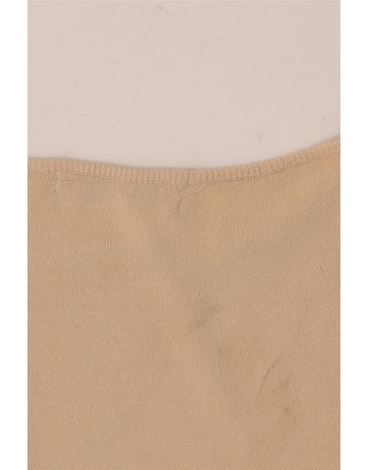 Zara Damen Bluse Top UK 12 Medium Beige