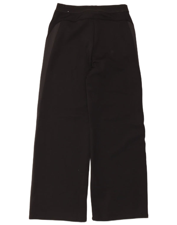 Nike Womens Dri Fit Wide Leg Trainingshose UK 14 Medium Schwarz