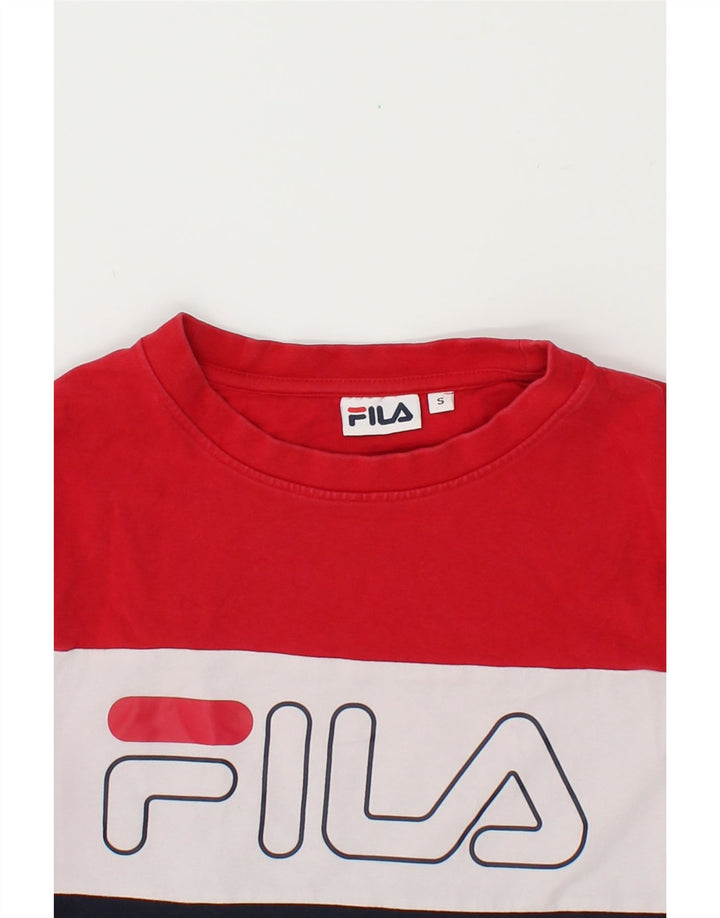 FILA Boys Graphic Sweatshirt Jumper 10-11 Years Small Multicoloured Vintage Fila and Second-Hand Fila from Messina Hembry 
