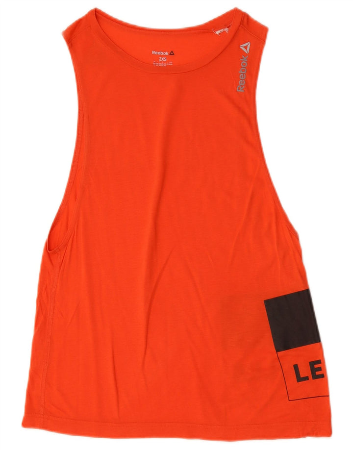 REEBOK Damen Graphic Vest Top UK 0/2 2XS Orange