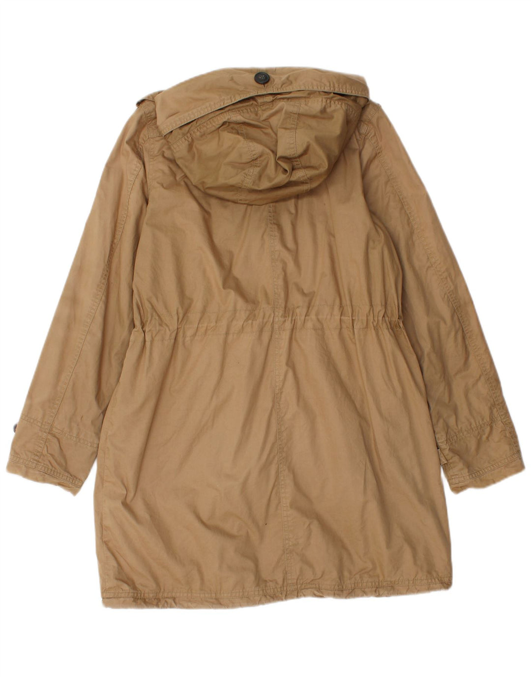 Woolrich Damen-Parka mit Kapuze, UK 10, Größe S, braune Baumwolle