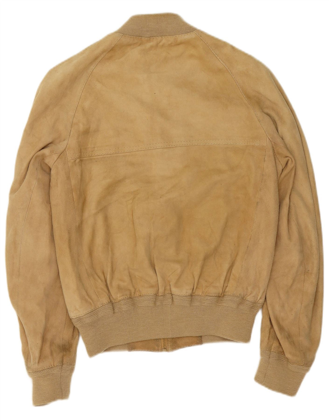 Vintage Herren Wildleder Bomberjacke IT 48 Medium Beige Leder