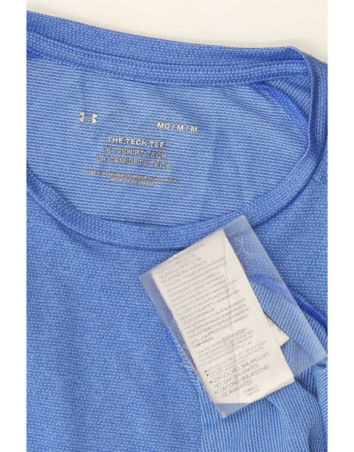 Under Armour Herren-T-Shirt-Oberteil aus mittelblau meliertem Polyester