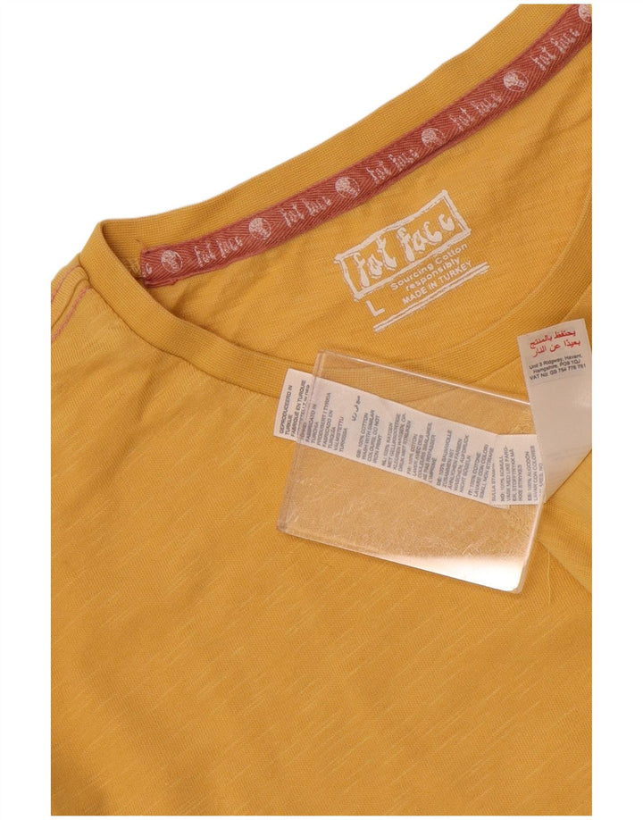 Fat Face Herren-T-Shirt mit Grafik, Größe L, Gelb, Baumwolle