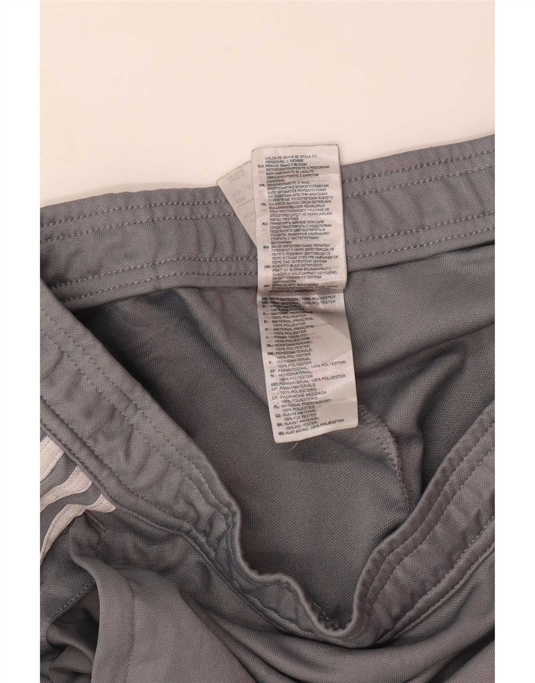 Adidas Damen Trainingshose UK 12/14 Mittelgraues Polyester